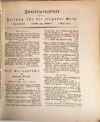 Zeitung für die elegante Welt Samstag 7. Mai 1803