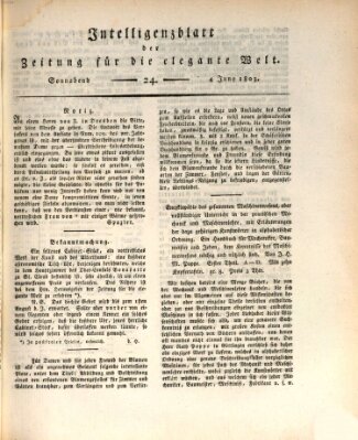 Zeitung für die elegante Welt Samstag 4. Juni 1803