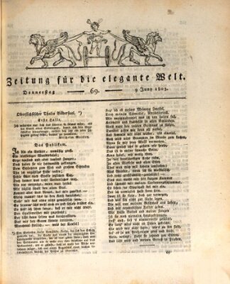 Zeitung für die elegante Welt Donnerstag 9. Juni 1803