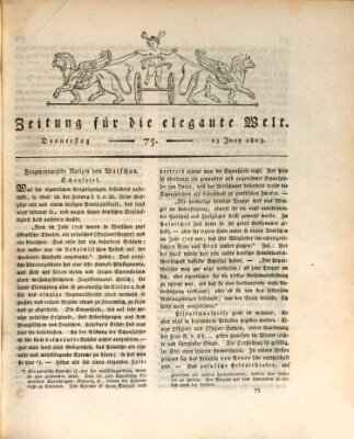 Zeitung für die elegante Welt Donnerstag 23. Juni 1803