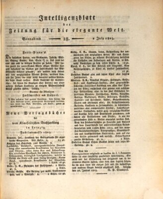 Zeitung für die elegante Welt Samstag 2. Juli 1803