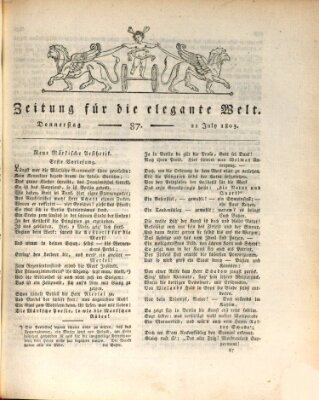 Zeitung für die elegante Welt Donnerstag 21. Juli 1803