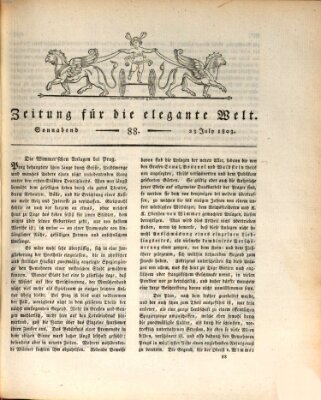 Zeitung für die elegante Welt Samstag 23. Juli 1803