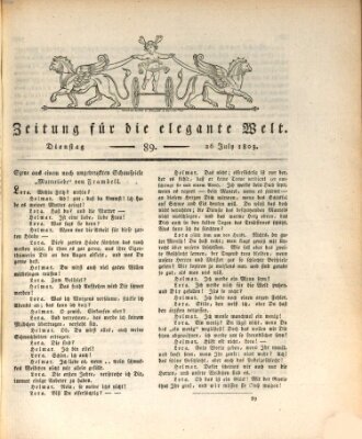 Zeitung für die elegante Welt Dienstag 26. Juli 1803