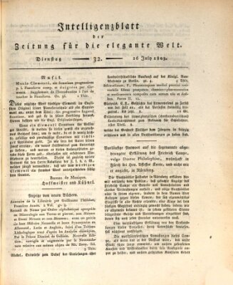 Zeitung für die elegante Welt Dienstag 26. Juli 1803