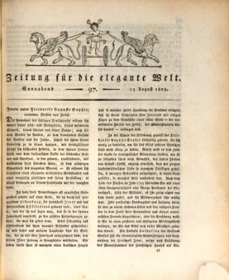 Zeitung für die elegante Welt Samstag 13. August 1803