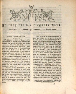 Zeitung für die elegante Welt Dienstag 16. August 1803