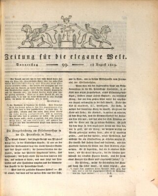 Zeitung für die elegante Welt Donnerstag 18. August 1803