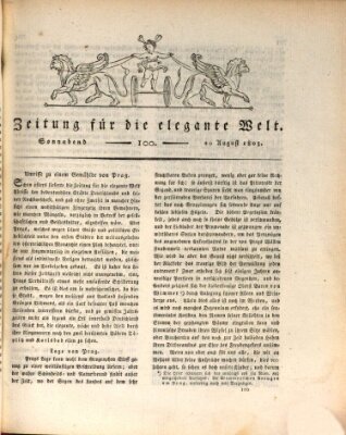 Zeitung für die elegante Welt Samstag 20. August 1803