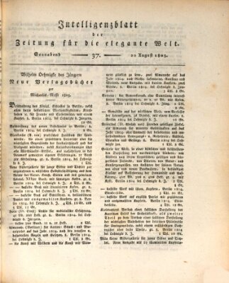 Zeitung für die elegante Welt Samstag 20. August 1803