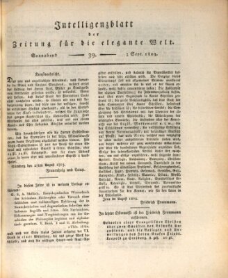 Zeitung für die elegante Welt Samstag 3. September 1803