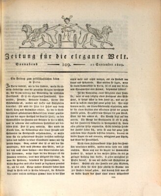 Zeitung für die elegante Welt Samstag 10. September 1803