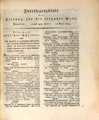 Zeitung für die elegante Welt Samstag 24. September 1803