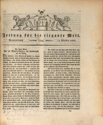 Zeitung für die elegante Welt Samstag 15. Oktober 1803