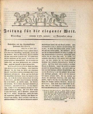 Zeitung für die elegante Welt Dienstag 15. November 1803