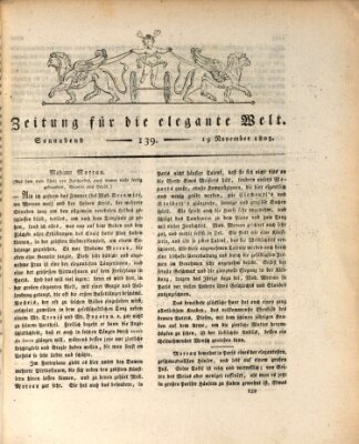 Zeitung für die elegante Welt Samstag 19. November 1803