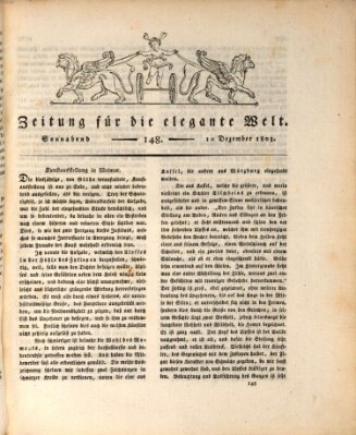 Zeitung für die elegante Welt Samstag 10. Dezember 1803