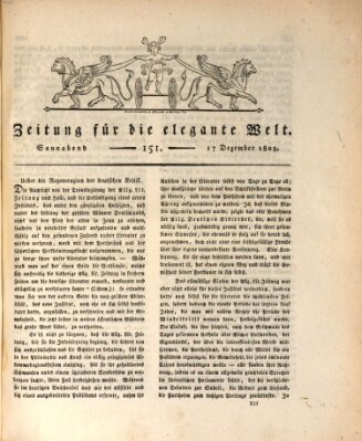 Zeitung für die elegante Welt Samstag 17. Dezember 1803