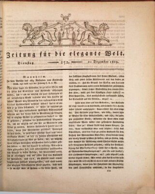 Zeitung für die elegante Welt Dienstag 20. Dezember 1803