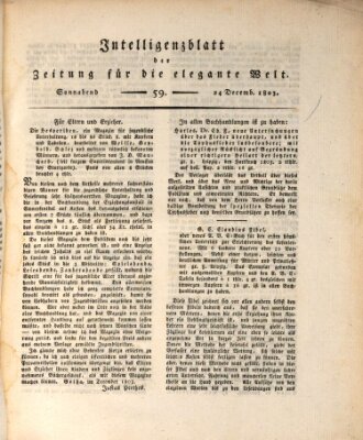 Zeitung für die elegante Welt Samstag 24. Dezember 1803