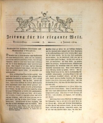 Zeitung für die elegante Welt Donnerstag 5. Januar 1804