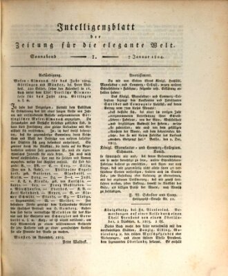 Zeitung für die elegante Welt Samstag 7. Januar 1804