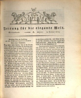 Zeitung für die elegante Welt Samstag 14. Januar 1804