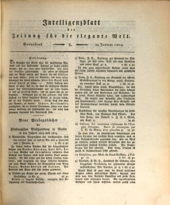 Zeitung für die elegante Welt Samstag 14. Januar 1804