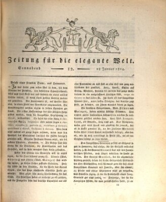 Zeitung für die elegante Welt Samstag 28. Januar 1804