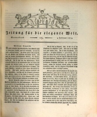 Zeitung für die elegante Welt Samstag 4. Februar 1804