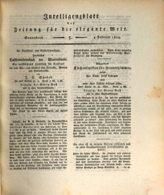 Zeitung für die elegante Welt Samstag 4. Februar 1804