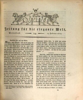 Zeitung für die elegante Welt Samstag 25. Februar 1804