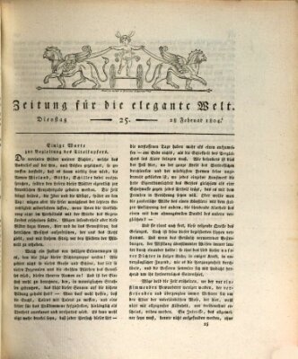 Zeitung für die elegante Welt Dienstag 28. Februar 1804