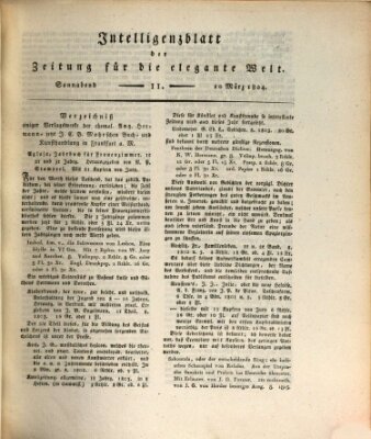 Zeitung für die elegante Welt Samstag 10. März 1804