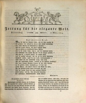 Zeitung für die elegante Welt Donnerstag 22. März 1804