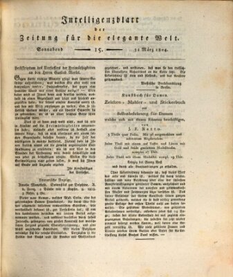 Zeitung für die elegante Welt Samstag 31. März 1804