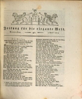 Zeitung für die elegante Welt Donnerstag 5. April 1804