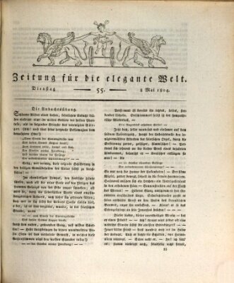 Zeitung für die elegante Welt Dienstag 8. Mai 1804