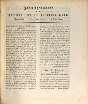 Zeitung für die elegante Welt Samstag 2. Juni 1804