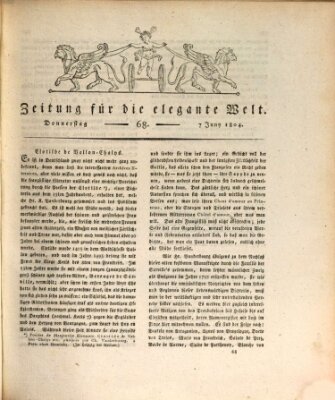 Zeitung für die elegante Welt Donnerstag 7. Juni 1804