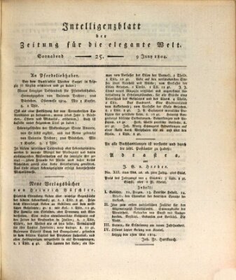 Zeitung für die elegante Welt Samstag 9. Juni 1804