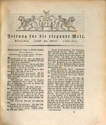 Zeitung für die elegante Welt Donnerstag 5. Juli 1804