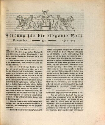 Zeitung für die elegante Welt Donnerstag 12. Juli 1804