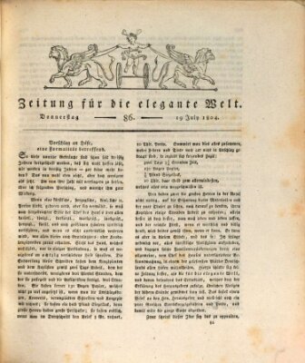 Zeitung für die elegante Welt Donnerstag 19. Juli 1804