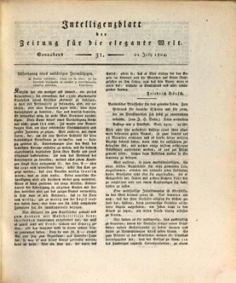 Zeitung für die elegante Welt Samstag 21. Juli 1804