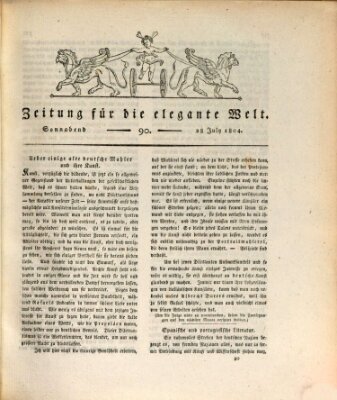 Zeitung für die elegante Welt Samstag 28. Juli 1804