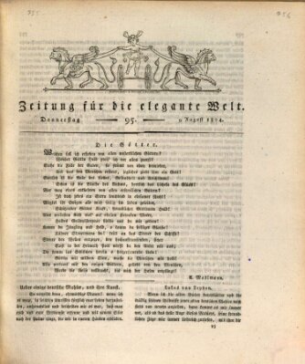 Zeitung für die elegante Welt Donnerstag 9. August 1804