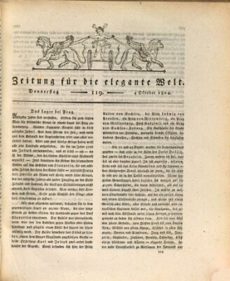 Zeitung für die elegante Welt Donnerstag 4. Oktober 1804