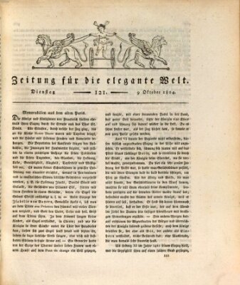 Zeitung für die elegante Welt Dienstag 9. Oktober 1804