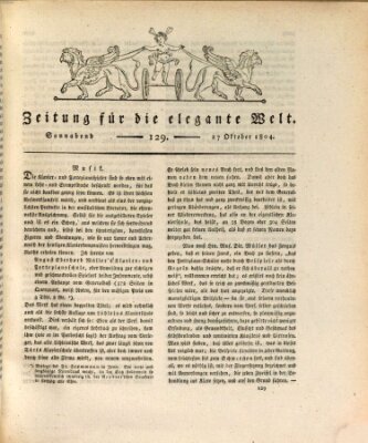 Zeitung für die elegante Welt Samstag 27. Oktober 1804